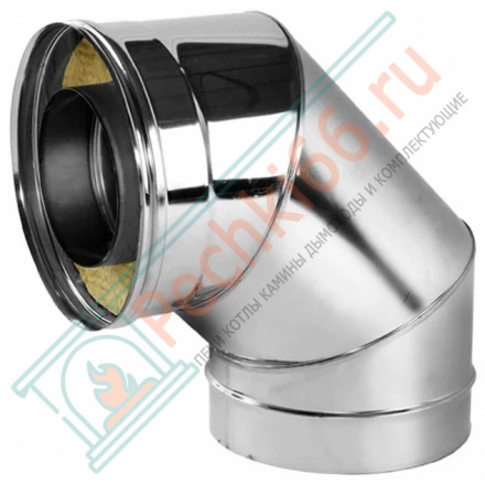 Отвод 90° V50R с изол (AISI-321/0,8-ОЦИНК-RAL/0,5) d-250/350 (Вулкан)