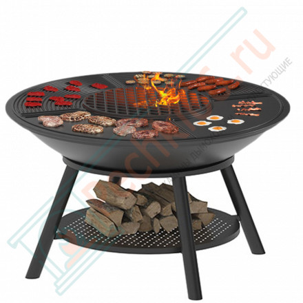 Костровая чаша чугунная Fantastic Ø 1000 на подставке престиж (Везувий)