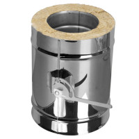 Задвижка повортная с механизмом фиксации V50R с изол (AISI-321/0,8-AISI-304/0,5) d-150/250 (Вулкан-Cerablanket)