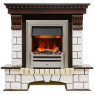 Каминокомплект электрический Pierre Luxe угловой - Темный дуб / Белый (Высота 1050мм) с очагом Chesford (Dimplex) Каминокомплект электрический Pierre Luxe угловой - Темный дуб / Белый (Высота 1050мм) с очагом Chesford (Dimplex)