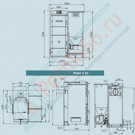 Котел пеллетный Pellet-63S (Zota) 63 кВт
