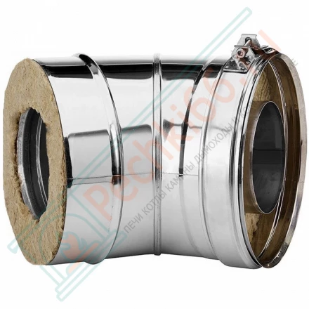 Отвод 15° V50R с изол (AISI-310S/0,8-AISI-304/0,5) d-180/280 (Вулкан-Cerablanket)