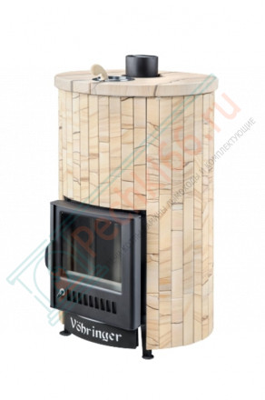 Дровяная банная печь Ферингер УЮТ-18 "Окаменевшее дерево перенесённый рисунок" до 18 м³
