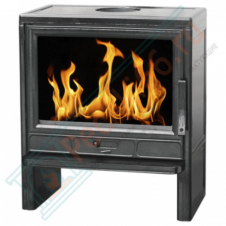 Чугунная печь-камин Barun, черная эмаль (Plamen)