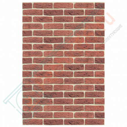 Плита ФАСПАН Кирпичный №1005 Вертикаль 9 мм 1200х800мм (Везувий)