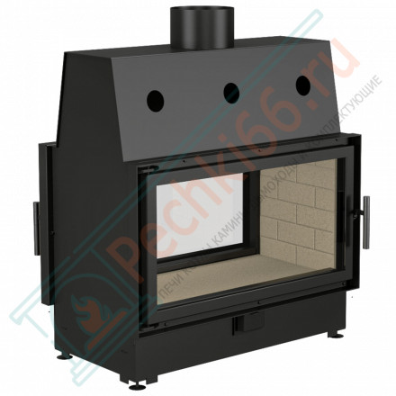 Каминная топка Double 90x51, туннель, футеровка вермикулит (ECHA-TECH) 15 кВт