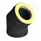 Отвод 45° V50R с изол (AISI-310S/0,8-ОЦИНК-RAL/0,5) d-120/220 (Вулкан-Cerablanket)