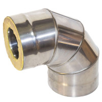 Сэндвич-отвод 90° (НЕРЖ-439/1,0-НЕРЖ-439/0,5) d-160/220 (УМК) Сэндвич-отвод 90° (НЕРЖ-439/1,0-НЕРЖ-439/0,5) d-160/220 (УМК)