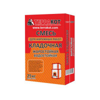 Смесь кладочная "Терракот" жаростойкая для наружных работ, 25 кг (Терракот)