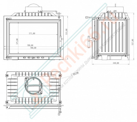 Каминная топка Font 700 (ECHA-TECH) 14 кВт