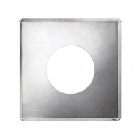 Фланец 600x600 на трубу с изол (НЕРЖ-430/0,5) d-150/230 (Дымок)