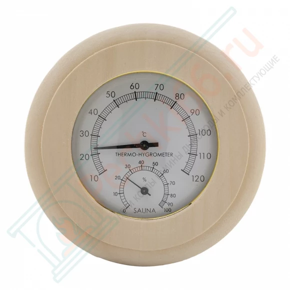 Термогигрометр ТН-10-L липа, круг (212F) в Саратове