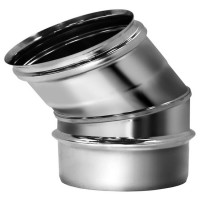 Отвод одностенный 30° (AISI-321/0,5мм) d-160 (Вулкан) Отвод одностенный 30° (AISI-321/0,5мм) d-160 (Вулкан)