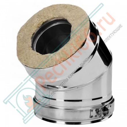 Отвод 15° V50R с изол (AISI-310S/0,8-ОЦИНК-RAL/0,5) d-300/400 (Вулкан-Cerablanket)