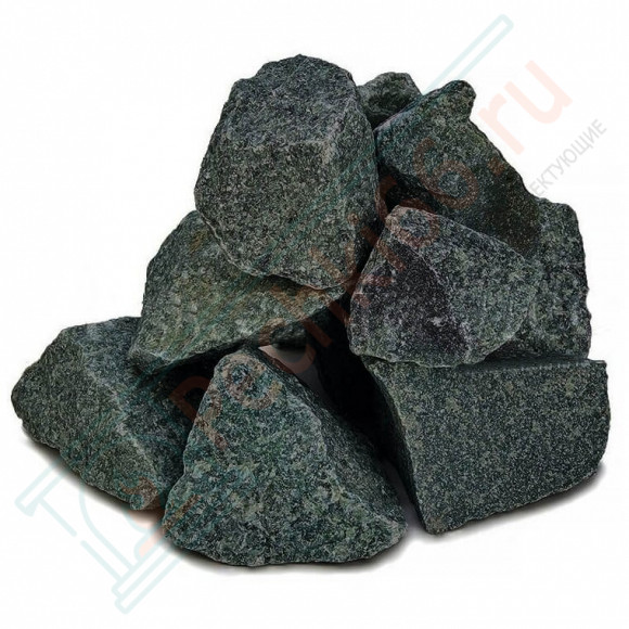 Камень для бани Пироксенит "Черный принц" колотый средний, м/р Хакасия (коробка), 10 кг в Саратове