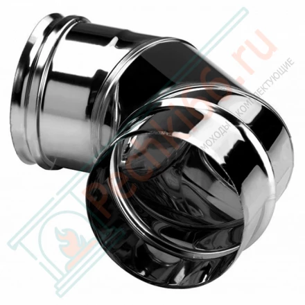 Отвод одностенный 90° (AISI-321/0,5мм) d-250 (Вулкан)