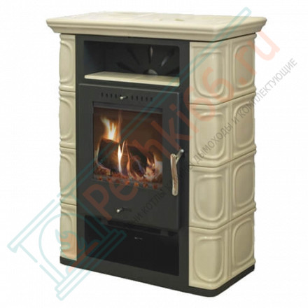 Печь-камин Borgholm keramik Top, Бежевая (Thorma) до 165 м3