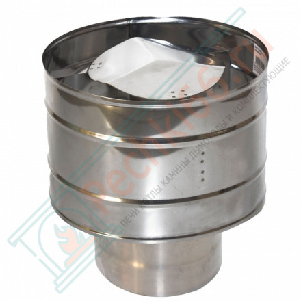 Оголовок с дефлектором (НЕРЖ-439/0,5-НЕРЖ-439/0,5) d-130/200 (УМК)