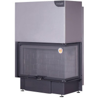 Топка Дельта 1000 RB два стекла правая черный шамот (Экокамин)